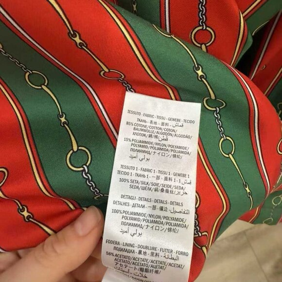 NWT Authentic  Gucci Retro Horsebit Print Silk-Lined Jacket - Picture 3 of 7